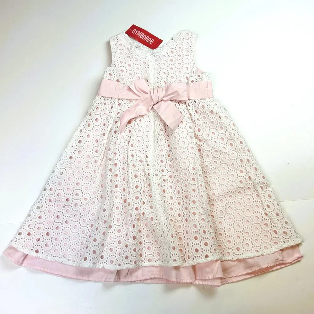 NWT Gymboree Girl Pink Eyelet Dress Size 5